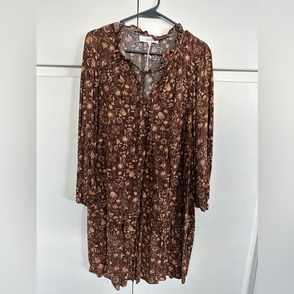 Lucky Brand Women’s Brown Floral Dress